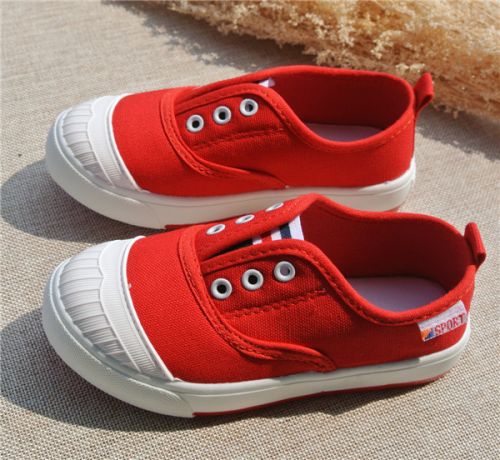 Chaussures de tennis enfants en toile pour printemps - semelle caoutchouc naturel Ref 1016873