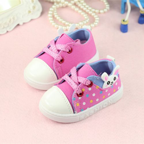 Chaussures de tennis enfants en toile pour printemps - semelle caoutchouc Ref 1017486