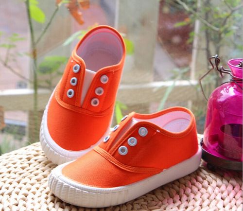 Chaussures de tennis enfants en toile pour printemps - semelle caoutchouc Ref 1018188