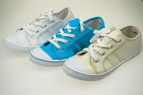 Chaussures de tennis enfants en toile pour printemps - semelle plastique Ref 1018271
