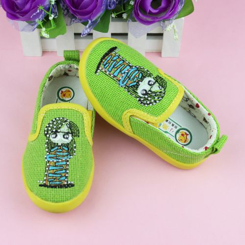 Chaussures de tennis enfants en toile avec perles pour printemps - semelle caoutchouc Ref 1018359