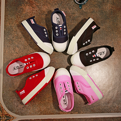 Chaussures de tennis enfants en toile pour Toute saison - semelle caoutchouc Ref 1018370