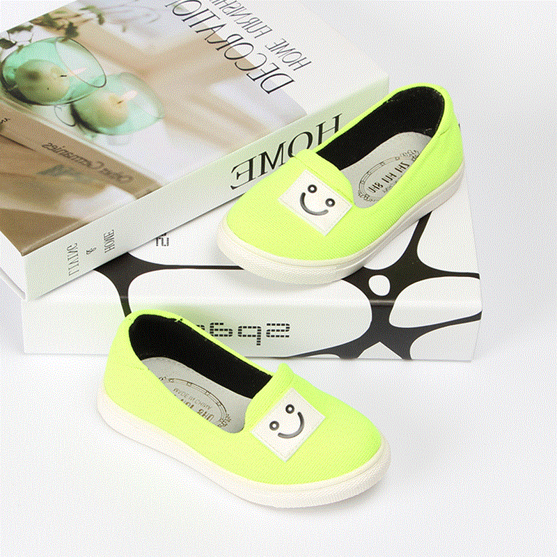 Chaussures de tennis enfants en toile pour printemps - semelle caoutchouc Ref 1018528