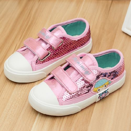 Chaussures de tennis enfants en toile pour Toute saison - semelle caoutchouc Ref 1018538