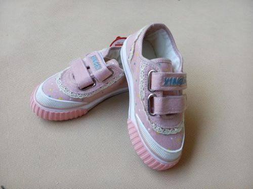 Chaussures de tennis enfants en toile pour printemps - semelle caoutchouc Ref 1018570