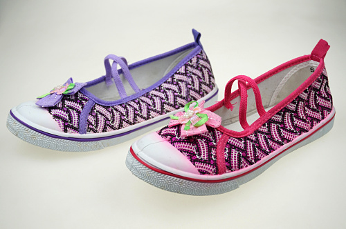 Chaussures de tennis enfants en toile pour printemps - semelle plastique Ref 1018613
