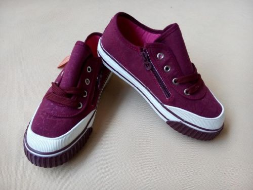 Chaussures de tennis enfants en toile pour printemps - semelle caoutchouc Ref 1018680