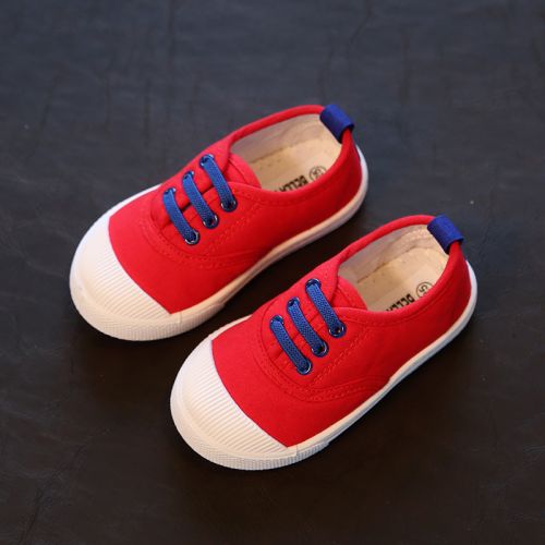 Chaussures de tennis enfants en toile pour printemps - semelle caoutchouc Ref 1018837