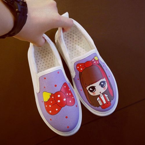 Chaussures de tennis enfants en toile pour printemps - semelle plastique Ref 1018898