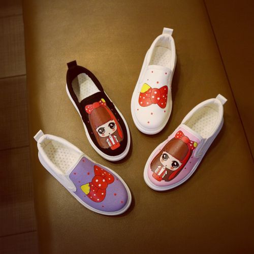 Chaussures de tennis enfants en toile pour printemps - semelle plastique Ref 1018936