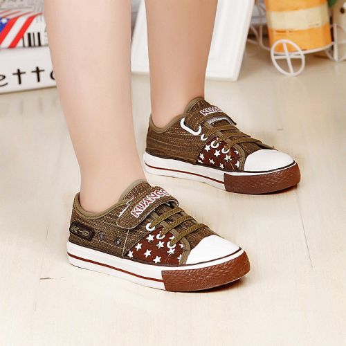 Chaussures de tennis enfants en toile pour printemps - Ref 1019324