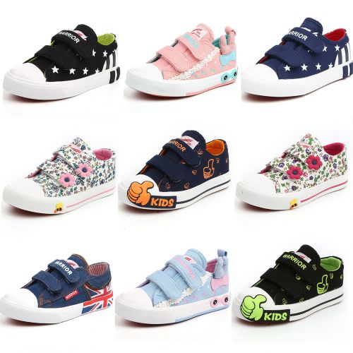 Chaussures de tennis enfants en toile WARRIOR pour printemps - semelle caoutchouc Ref 1019378