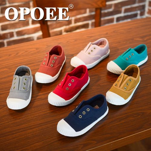 Chaussures de tennis enfants en toile OPOEE pour printemps - semelle plastique Ref 1019466