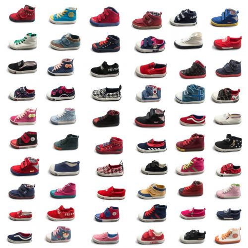 Chaussures de tennis enfants en toile pour printemps - semelle caoutchouc Wear Ref 1019786