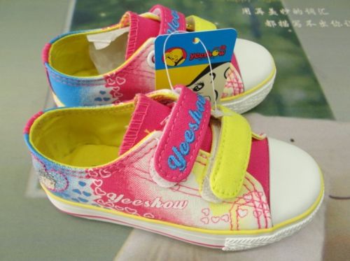 Chaussures de tennis enfants en toile pour printemps - semelle caoutchouc Ref 1020492