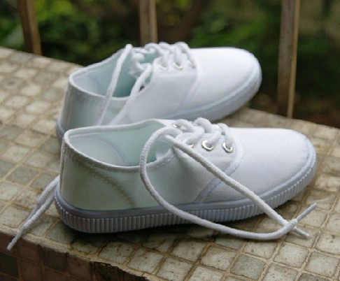 Chaussures de tennis enfants en toile pour printemps - semelle plastique Ref 1021396