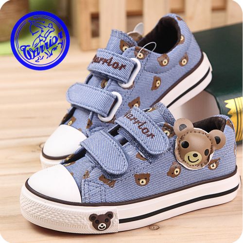 Chaussures de tennis enfants en toile WARRIOR pour printemps - semelle caoutchouc Ref 1021745