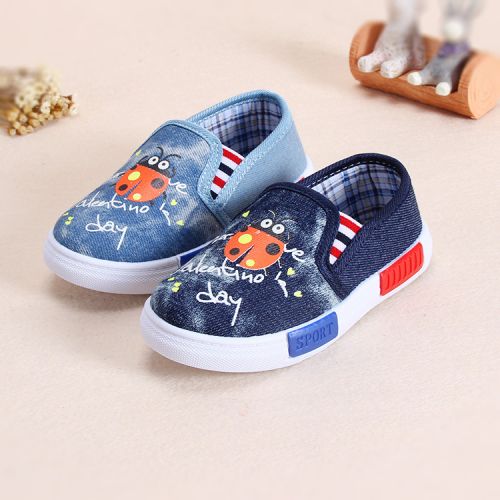 Chaussures de tennis enfants en toile pour printemps - Ref 1021945