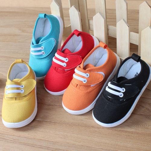 Chaussures de tennis enfants en toile pour printemps - semelle caoutchouc Ref 1022014
