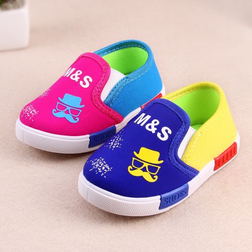 Chaussures de tennis enfants en toile pour printemps - semelle caoutchouc Ref 1022420