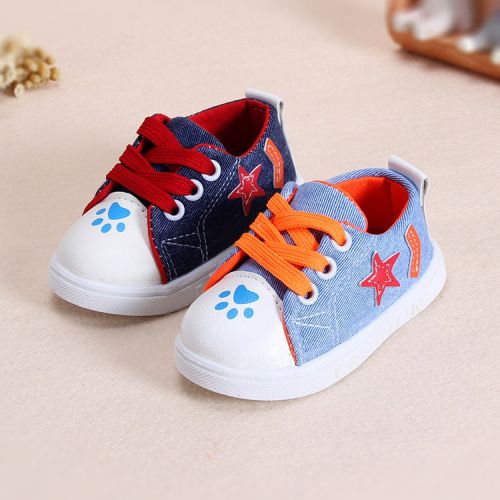Chaussures de tennis enfants en toile pour printemps - semelle caoutchouc Ref 1022539
