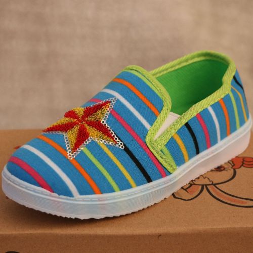 Chaussures de tennis enfants en toile pour printemps - semelle plastique Ref 1023025