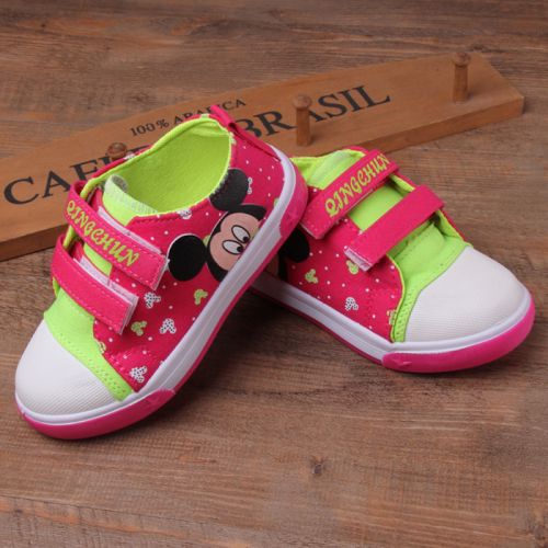 Chaussures de tennis enfants en toile pour printemps - Ref 1023097