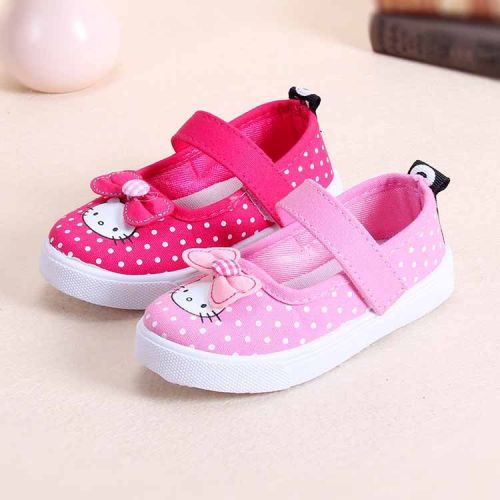 Chaussures de tennis enfants en toile pour printemps - semelle plastique Ref 1023104