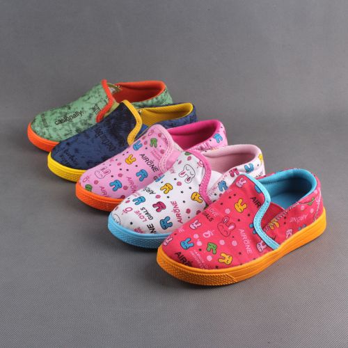 Chaussures de tennis enfants en toile pour Toute saison - semelle fond composite Ref 1023359