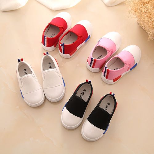 Chaussures de tennis enfants en toile pour printemps - Ref 1023754