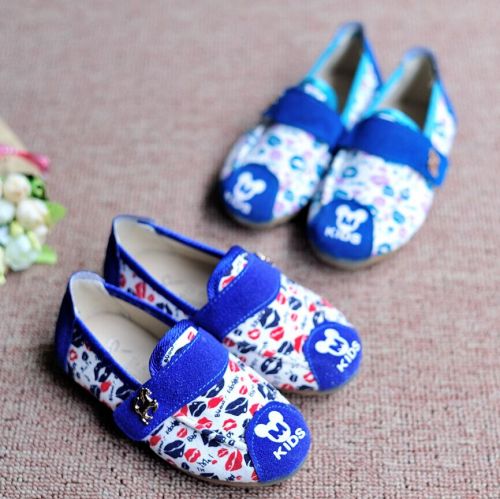 Chaussures de tennis enfants en toile pour printemps - Ref 1023759