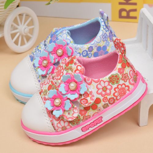 Chaussures de tennis enfants en toile pour printemps - semelle caoutchouc Ref 1023970