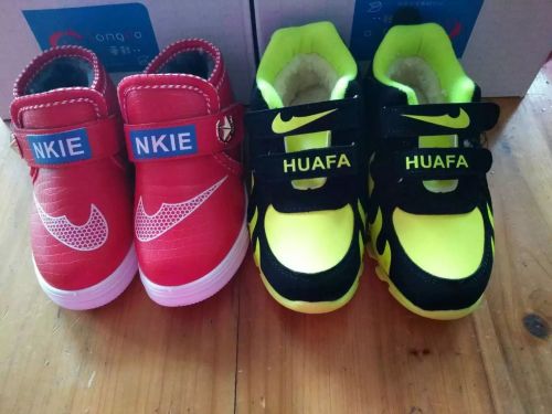Chaussures de tennis enfants en similicuir ALOVBEAR pour hiver - semelle plastique Ref 1024530
