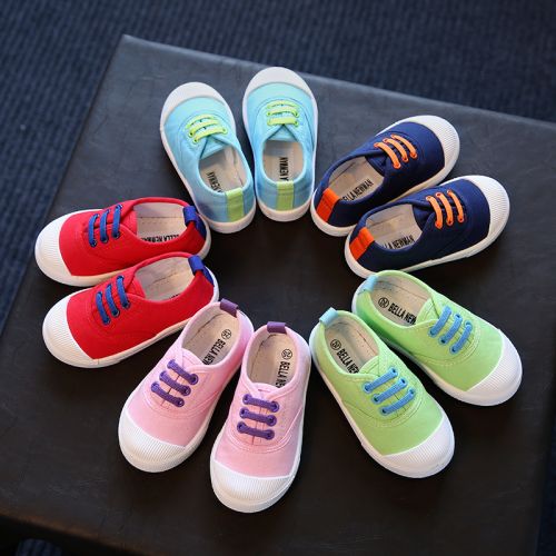 Chaussures de tennis enfants en toile pour printemps - semelle caoutchouc Ref 1025014