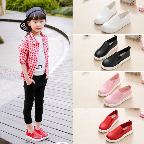 Chaussures de tennis enfants en similicuir creux pour été - semelle caoutchouc naturel Ref 1025036