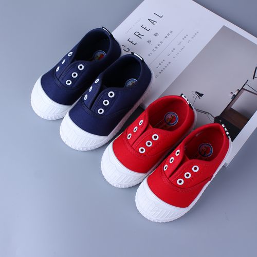 Chaussures de tennis enfants en toile pour printemps - semelle caoutchouc antidérapant Ref 1025108