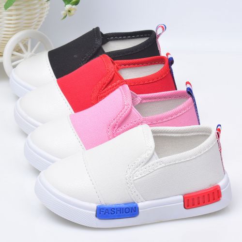 Chaussures de tennis enfants en toile pour printemps - semelle caoutchouc Ref 1025313