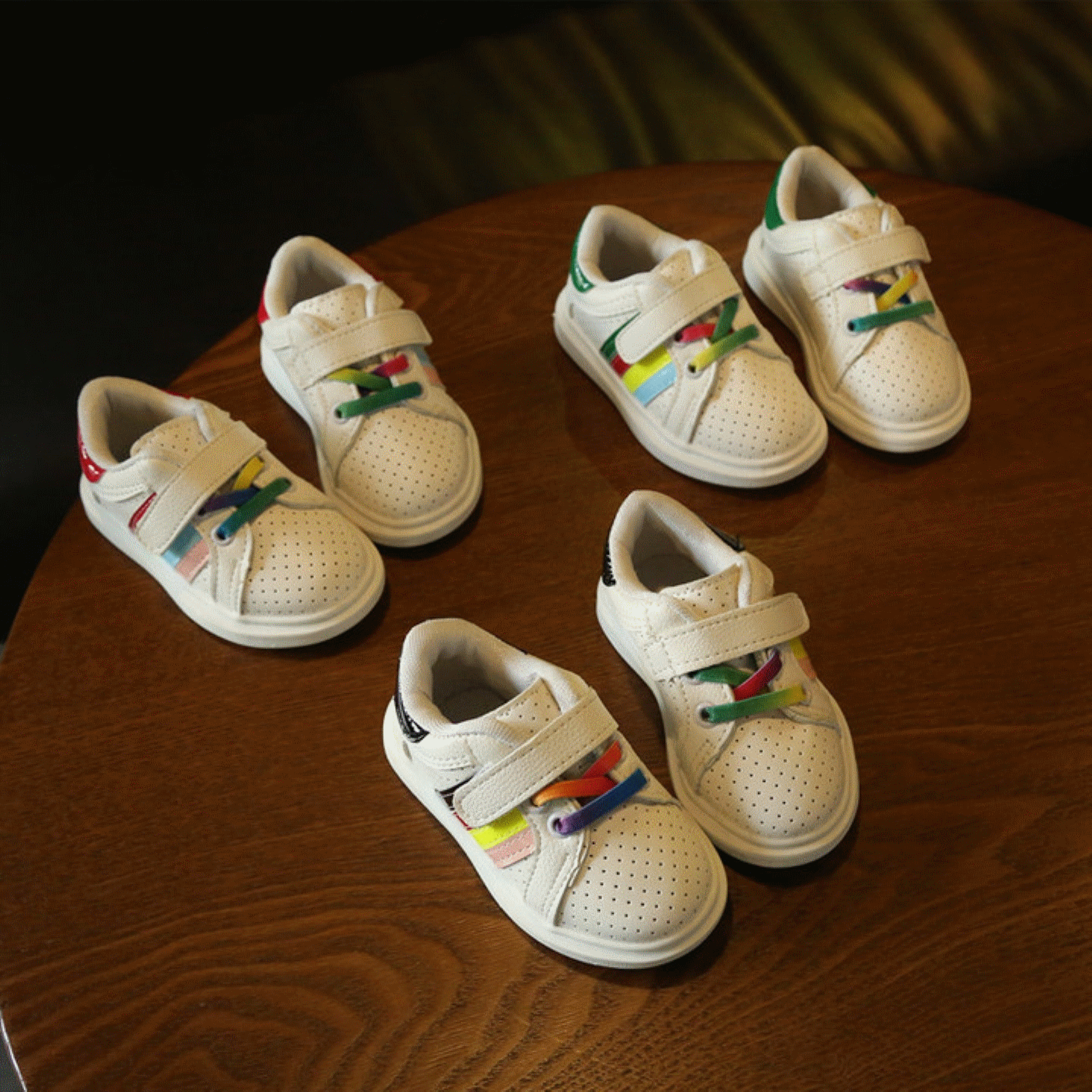 Chaussures de tennis enfants en toile pour Toute saison - semelle caoutchouc antidérapant Ref 1025434