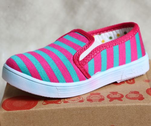 Chaussures de tennis enfants en tissu pour printemps - Ref 1025507