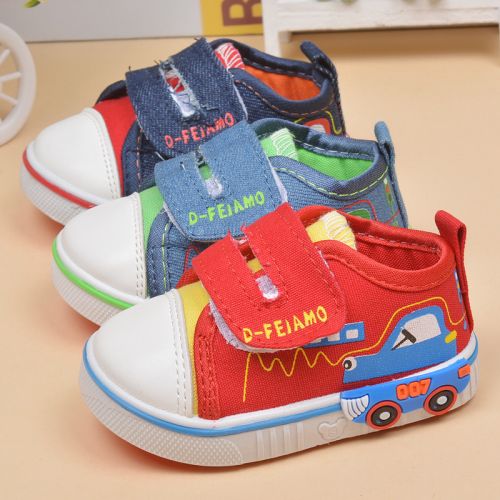 Chaussures de tennis enfants en toile pour printemps - semelle caoutchouc Ref 1025603