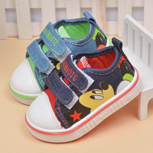 Chaussures de tennis enfants en toile pour printemps - semelle caoutchouc Ref 1025606