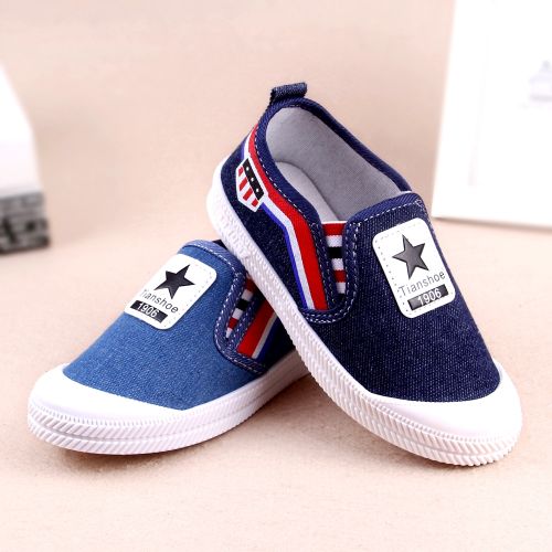 Chaussures de tennis enfants en toile pour printemps - semelle caoutchouc Wear Ref 1026119