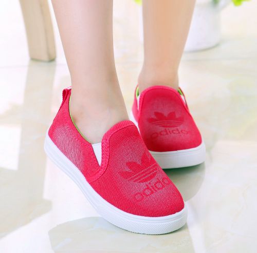 Chaussures de tennis enfants en toile pour printemps - semelle caoutchouc naturel Ref 1026151