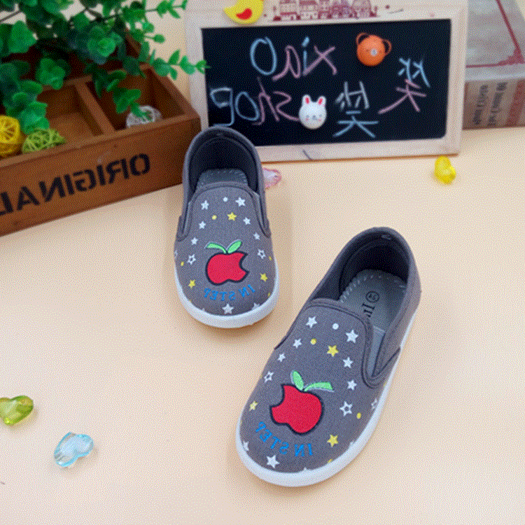 Chaussures de tennis enfants en toile pour Toute saison - semelle caoutchouc naturel Ref 1026188