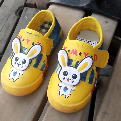 Chaussures de tennis enfants en toile pour printemps - semelle caoutchouc Ref 1027042