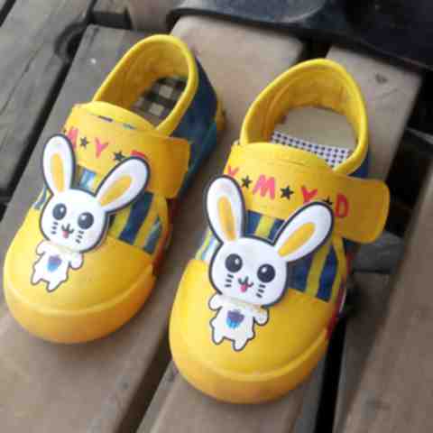 Chaussures de tennis enfants en toile pour printemps - semelle caoutchouc Ref 1027142
