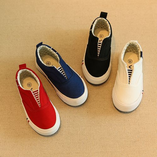 Chaussures de tennis enfants en toile pour printemps - semelle caoutchouc Ref 1027514