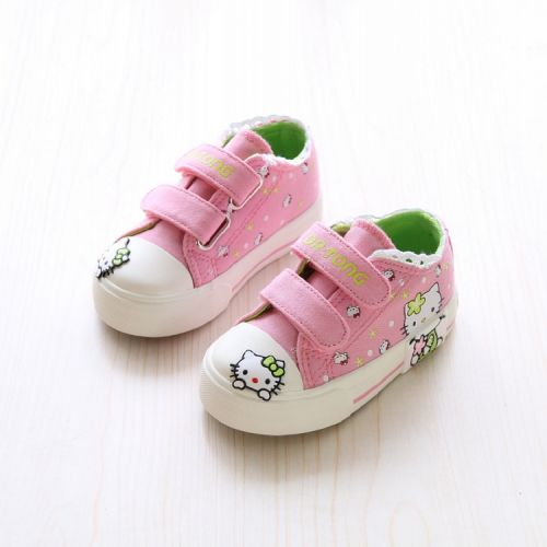 Chaussures de tennis enfants en toile pour printemps - semelle vulcanisation Ref 1027539