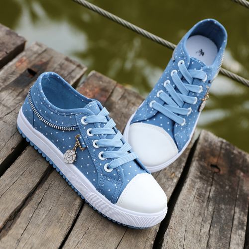 Chaussures de tennis enfants en toile pour printemps - semelle caoutchouc Ref 1027966