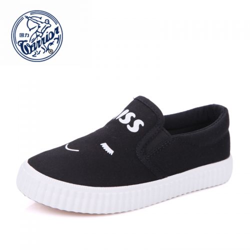 Chaussures de tennis enfants en toile WARRIOR pour printemps - semelle caoutchouc Ref 1028176